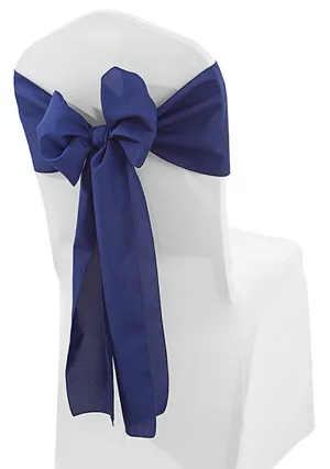 Navy Satin Chair Sashes