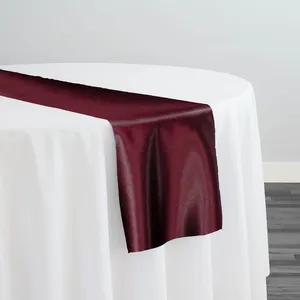 Burgundy Satin Table Runners