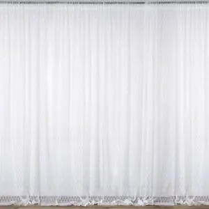 white 10' x 10' curtain/backdrop panel