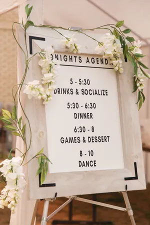 Tonight's Agenda Sign