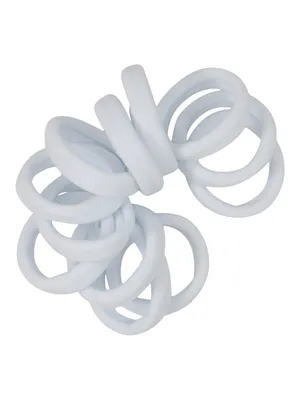150 White Elastic Napkin Ties set