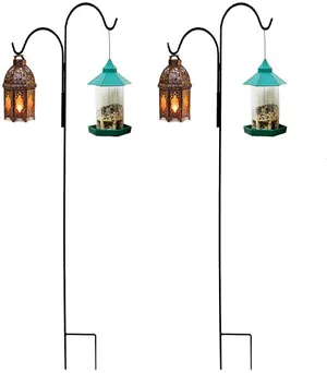 Double Hook Lantern Stake - Grey