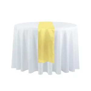Yellow Satin Table Runners