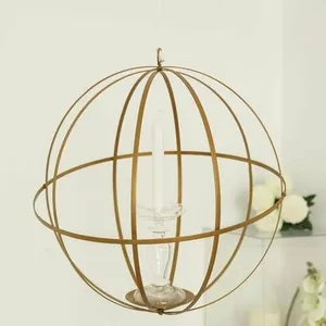 Gold Iron Folding Hanging Ball - 12