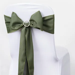 Moss Green Polyester Chair Sashes