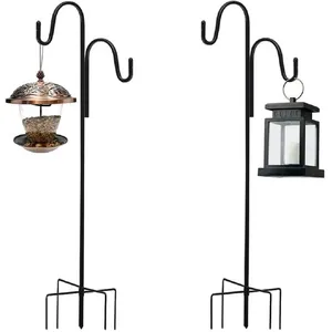 Double Hook Lantern Stake - Black
