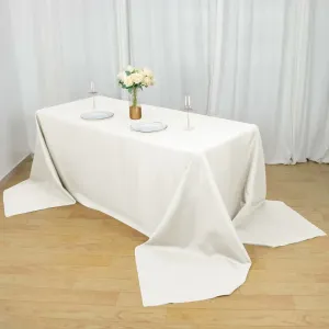 Ivory Rect. Polyester Table Cloth