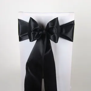 Black Satin Chair Sashes