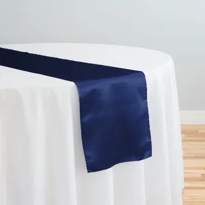 Navy Satin Table Runners