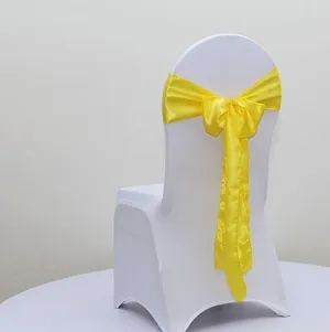 Yellow Satin Chair Sashes