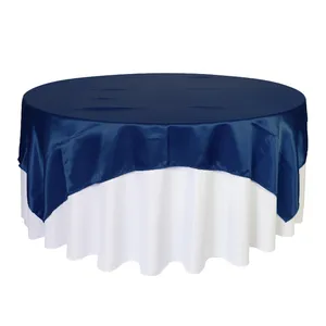 Navy Satin Overlay