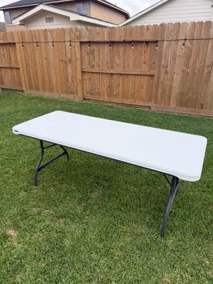 6 ft. White Rectangular Table 