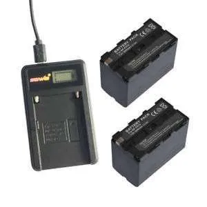 Sony NP F-970 Set (charger + L-Batteries x2)