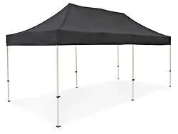 Steel Frame Canopy - 10 x 20', Black