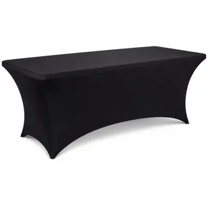 Spandex Cover 8ft Banquet – Black
