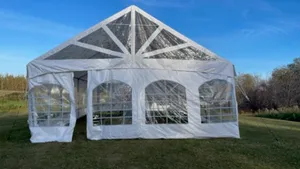 20' x 40' Semi Clear Roof side Tent 