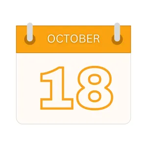 6 - 7pm - Wednesday 18th of October