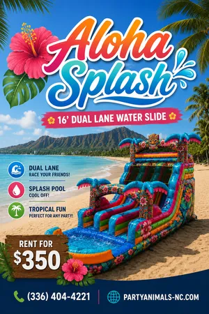 Aloha Splash 16' Dual Lane Water Slide