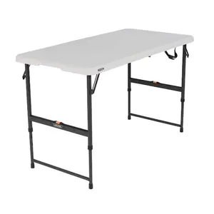 4-Foot Adjustable Fold-In-Half Table