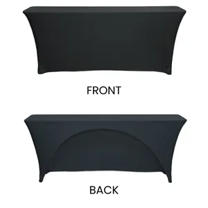 Black Spandex Tablecloth (Rectangular)