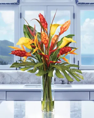 Tall Glass Cylindrical Vase (16'')