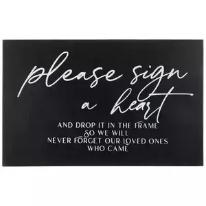 Black Please Sign A Heart Sign