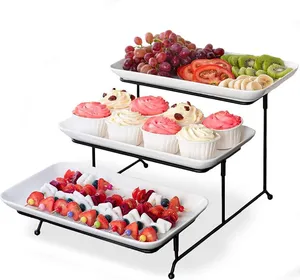 3 Tier Serving Tray, 12 Inch Dessert Display Stand