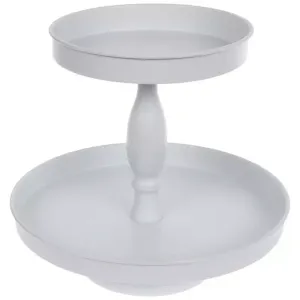White 2 Tier Metal Tray