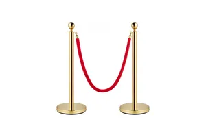 Personentrenner gold mit roter Kordel