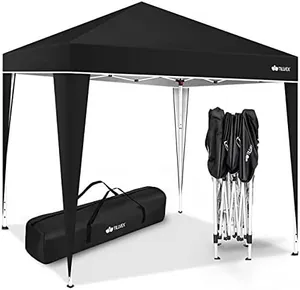 Faltpavillon 3 x 3m Pop Up Pavillon schwarz