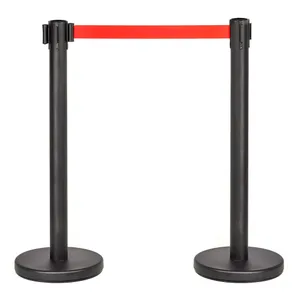 Personentrenner schwarz mit rotem Band