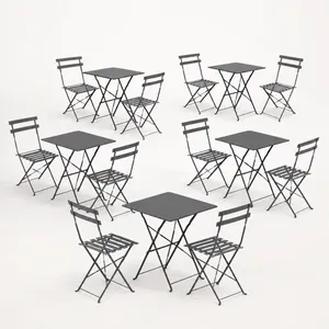 Pack Bistrot - 5 Tables et 10 Chaises