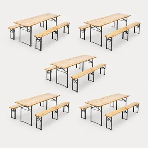 Pack Brasserie - 5 Tables et 10 bancs