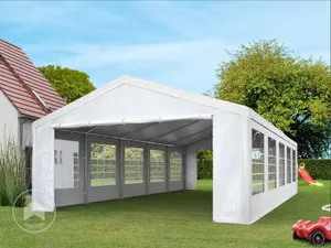 Tente de Réception 40m2, 5x8 m, PE 350, H. 2 m, blanc