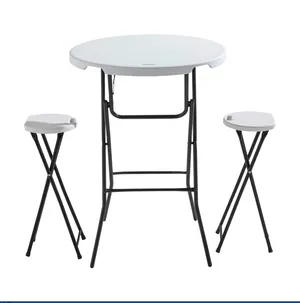 Ensemble Mange-Debout - 1 Table et 2 Tabourets
