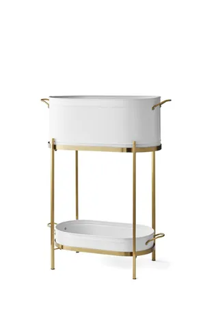 White Beverage Tub with Stand
