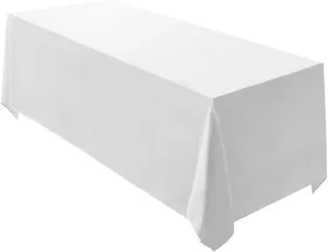 White Rectangle Table Cloth for 8ft table