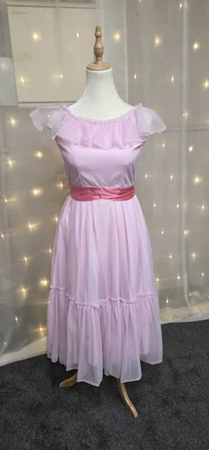 Pale Pink Dress with Darker Pink Waist Tie