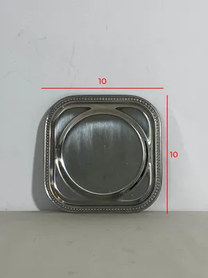 Piattino angoli arrotondati decorato