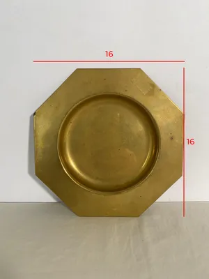 Piattino ottagonale dorato