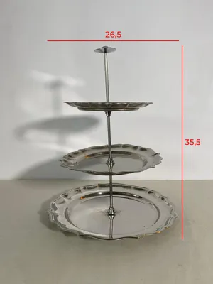 Alzatina tonda tre ripiani
