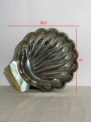 Vassoio Conchiglia manico oro
