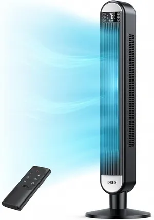 Dreo Tower Fan for Bedroom, 42 Inch Quiet Floor Fan with Remote
