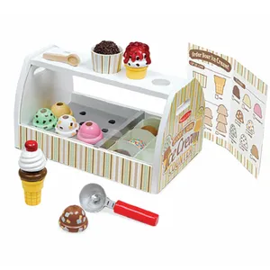 Melissa & Doug Wooden Ice Cream Scoop and Serve Set