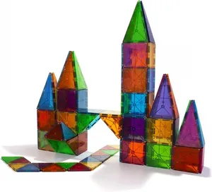 50 Pc Magnatiles Clear Colors Set