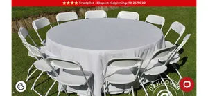 Rundt klapbord Ø183cm