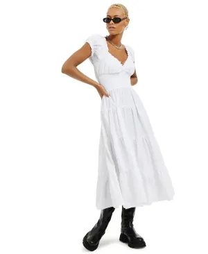 Danielle Bernstein White Poplin Maxi Dress (size xxl)