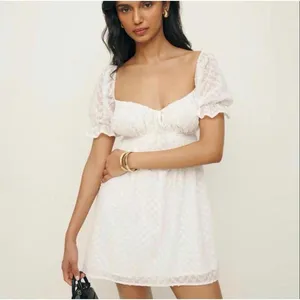 Reformation Ivory Channa Mini Dress (size 6)