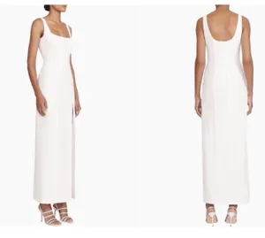 STAUD Portrait Linen Square Neck Maxi Dress (size 12)
