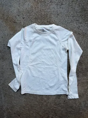 S: Lands End, White long underwear shirt (Size 7/8)